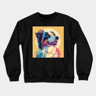 Retro Australian Terrier: Pastel Pup Revival Crewneck Sweatshirt